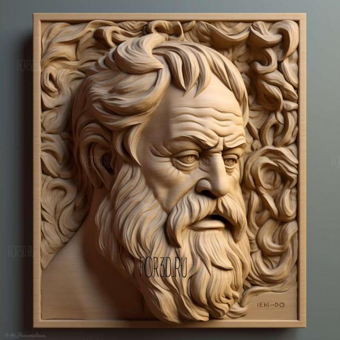 Socrates Type B 4 stl model for CNC